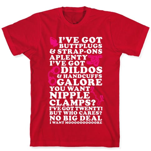 I've Got Buttplugs and Strap-ons Aplenty T-Shirt